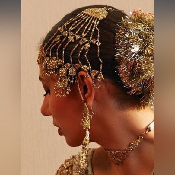 MAHIRA KHAN JEWELRY POWER OFFICIAL PAKISTANI LUXURY DESIGNER PASA JHUMAR - Picture 3 of 12